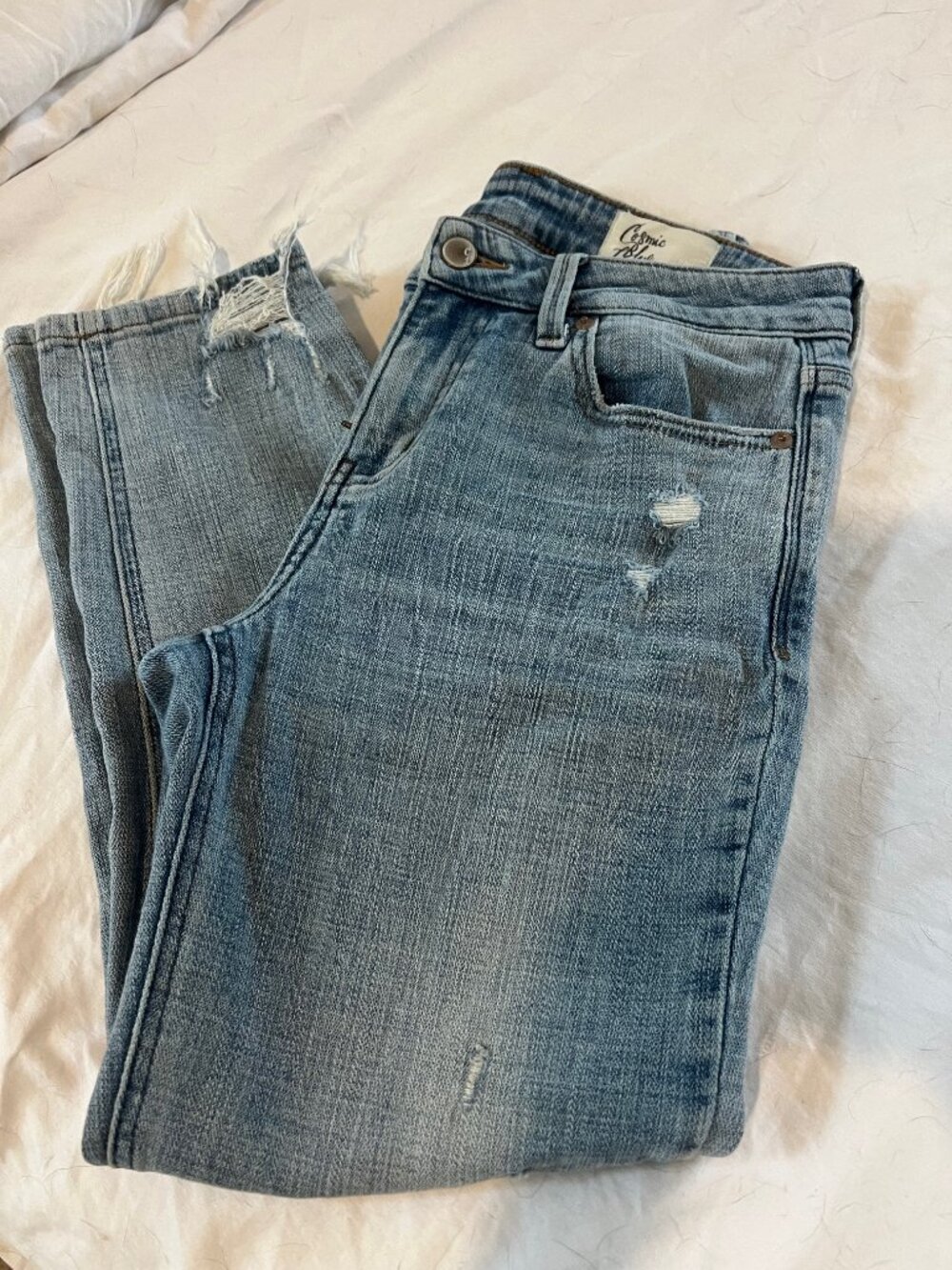 Cosmic Blue Love Straight Leg Jeans